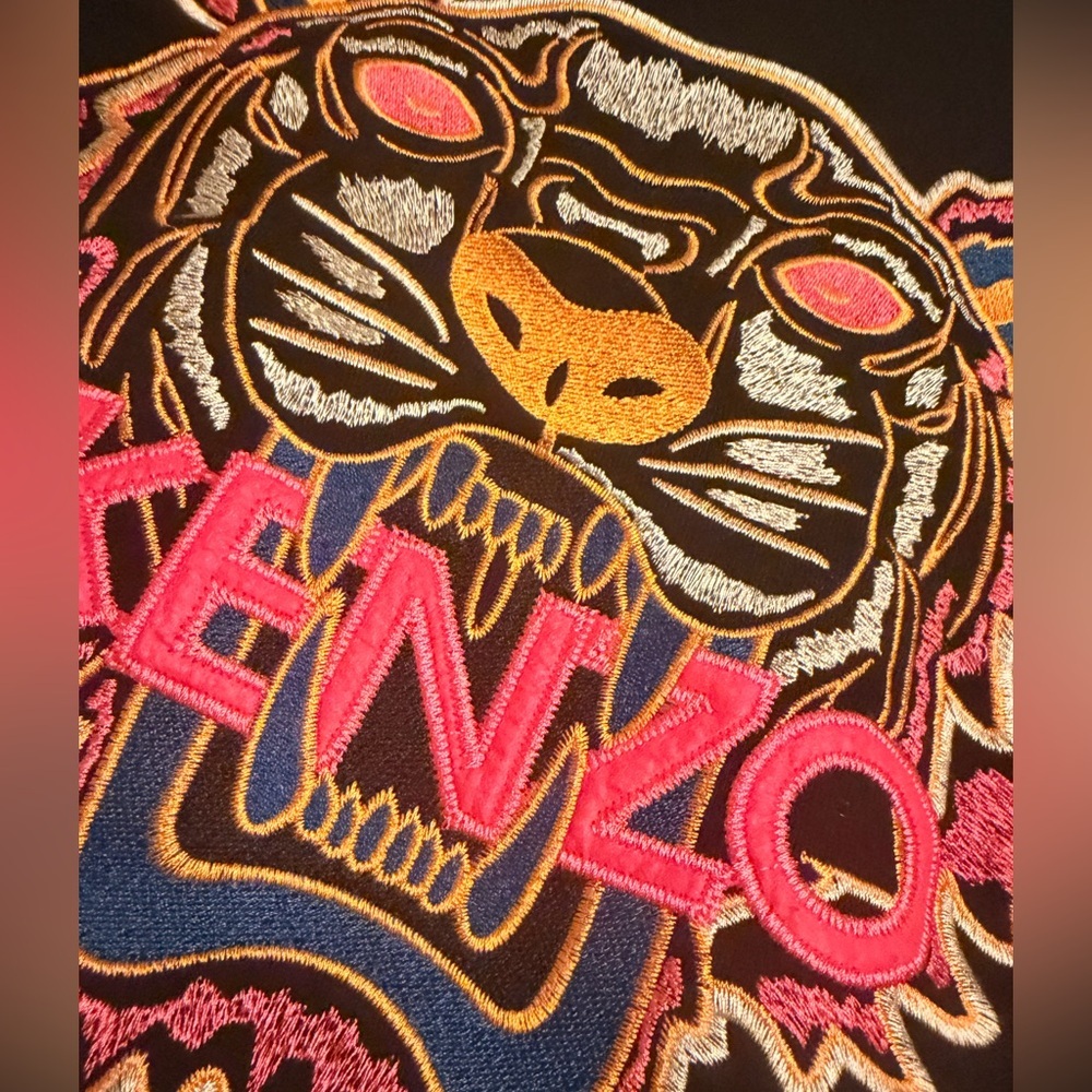 Kenzo Black Sweatshirt with Multicolor Tiger Embroidery - Picture 8 of 10